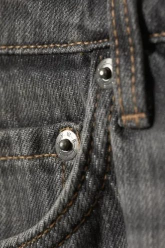 Weite Low-Rise-Jeans mit weitem Bein – Mine Grey – Dunkelgrau