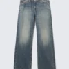 Weite Low-Rise-Jeans mit weitem Bein – Redondo Blue – Mittelblau Weite Low-Rise-Jeans mit weitem Bein – Redondo Blue – Mittelblau