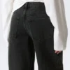 Weite Low-Rise-Jeans mit weitem Saum – Elegie Black – Schwarz Weite Low-Rise-Jeans mit weitem Saum – Elegie Black – Schwarz