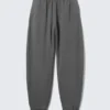 Weite, schwere Jogginghose – gewaschen, schwarz Weite, schwere Jogginghose – gewaschen, schwarz