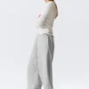 Weite, schwere Jogginghose – Grau meliert Weite, schwere Jogginghose – Grau meliert