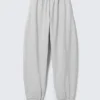 Weite, schwere Jogginghose – Grau meliert Weite, schwere Jogginghose – Grau meliert
