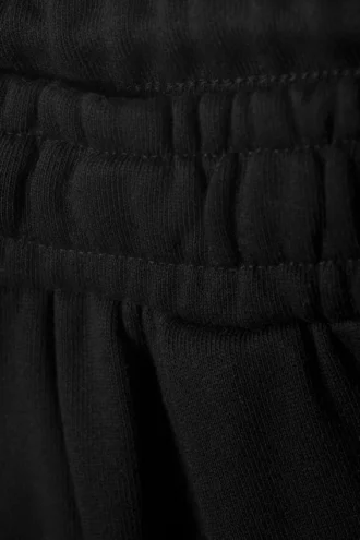 Weite, schwere Jogginghose – Schwarz