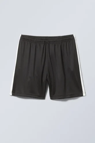 Weite Shorts mit Farbblock-Design – Schwarz