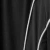 Weite Trainingshose mit Kontrastpaspel – Schwarz Weite Trainingshose mit Kontrastpaspel – Schwarz