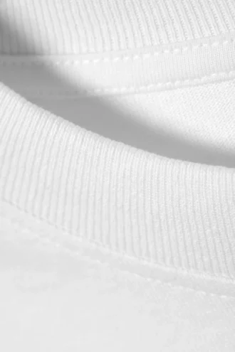 Weites, übergroßes Langarmshirt – Weiß