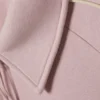Weites Polo-Sweatshirt mit halbem Reißverschluss – Hellrosa Weites Polo-Sweatshirt mit halbem Reißverschluss – Hellrosa