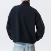 Weites Sweatshirt mit halbem Reißverschluss – Dunkelblau Weites Sweatshirt mit halbem Reißverschluss – Dunkelblau