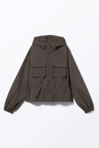 Windjacke aus Nylon – Dunkelgrau