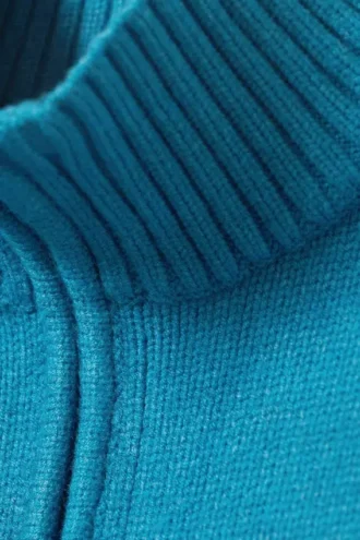 Winona-Strickjacke mit Reißverschluss – Hellblau