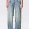 Workwear-Jeans mit abgerundeter Barrel-Taille – Hypnos Blue – Mittelblau Workwear-Jeans mit abgerundeter Barrel-Taille – Hypnos Blue – Mittelblau