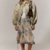 Yulia B Lockere Nylon-Bomberjacke – Hellkhaki Yulia B Lockere Nylon-Bomberjacke – Hellkhaki