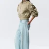 Yulia B Lockere Nylon-Bomberjacke – Hellkhaki Yulia B Lockere Nylon-Bomberjacke – Hellkhaki