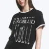 Yungblud bedrucktes Ringer-T-Shirt – Off-Black Yungblud bedrucktes Ringer-T-Shirt – Off-Black