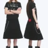 Yungblud Mid Rise Denim Kilt – Schwarz Yungblud Mid Rise Denim Kilt – Schwarz