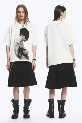 Yungblud Oversize-T-Shirt mit Print – Off-White