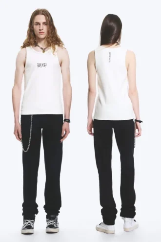 Yungblud Tanktop mit Aufdruck – Off-White