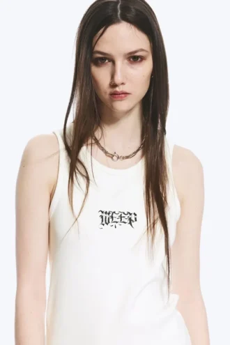 Yungblud Tanktop mit Aufdruck – Off-White