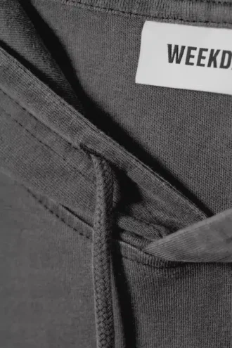 Zac Langarm-Kapuzenpullover – Dunkelgrau