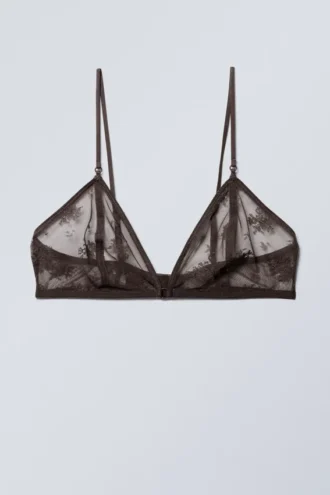Zelda Lace Bralette – Dunkelbraun