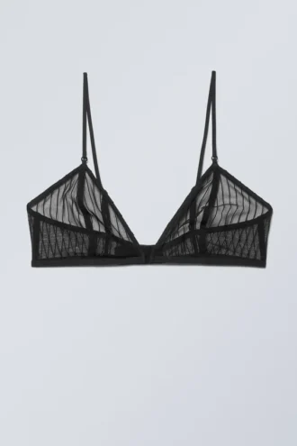 Zelda Spitzen-Bralette – Schwarzer Streifen