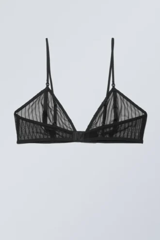 Zelda Spitzen-Bralette – Schwarzer Streifen